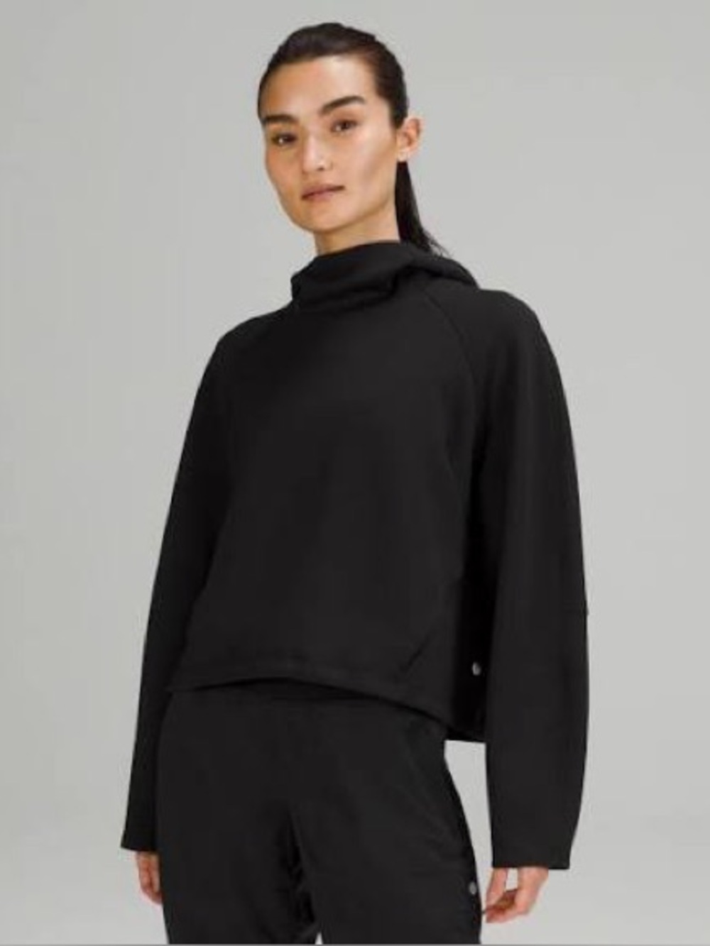 Lululemon AirWrap Pullover Hoodie Black Sweatshirt Size 8 Medium